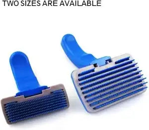 Self-cleaning grooming brush