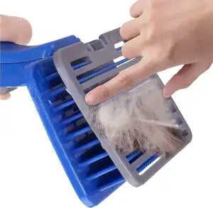 Self-cleaning grooming brush